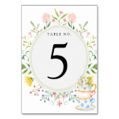 Numéro de table de fête du thé de fleurs sauvages (Par défaut)
