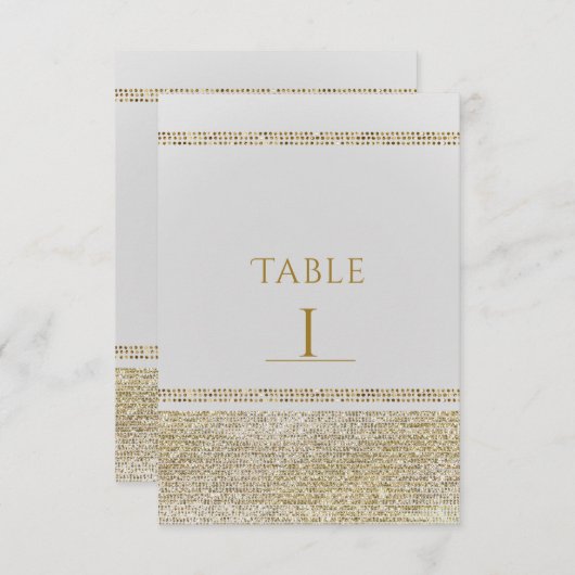 Numéro de table de fête Glam Chic or étincelant bl (Devant / Derrière)