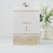 Numéro de table de fête Glam Chic or scintillant e (Debout devant)