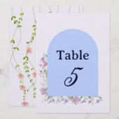 Numéro de table de fleurs (Devant / Derrière)