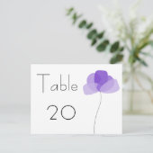 Numéro de table de fleurs simples Carte postale (Debout devant)