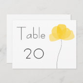 Numéro de table de fleurs simples Carte postale (Devant / Derrière)