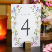 Numéro de table de floraison sauvage