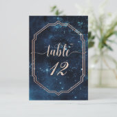 Numéro de table de galaxie céleste de ciel d'étoil (Debout devant)