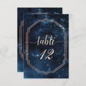 Numéro de table de galaxie céleste de ciel d'étoil (Devant / Derrière)