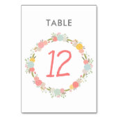 Numéro de table de germes floraux (Dos)