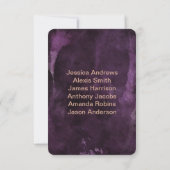 Numéro de table de graphique de sièges en or rose  (Dos)