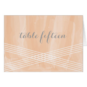Numéro de table de la couleur orange Aquarelle