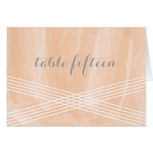 Numéro de table de la couleur orange Aquarelle (Devant horizontal)