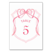 Numéro de table de la crête de la crête rose (Dos)