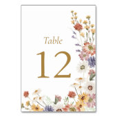Numéro de table de la douche de mariée Fleur sauva (Dos)