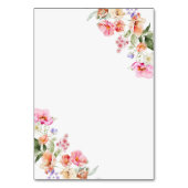 Numéro de table de la douche de mariée Fleurs d'am (Dos)