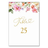 Numéro de table de la douche de mariée Fleurs d'am (Par défaut)