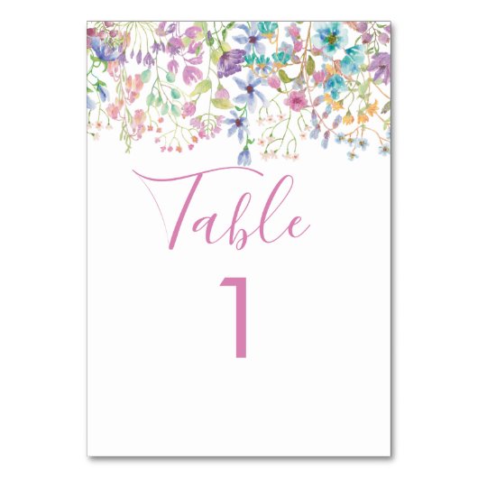 Numéro de table de la florale du champ (Dos)