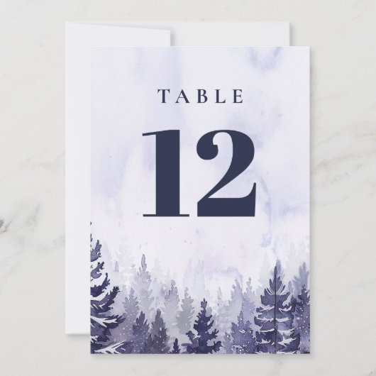 Numéro de table de la forêt de pins rustiques viol (Devant)