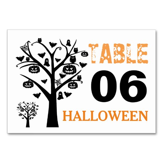 Numéro de table de la forêt hantée (Devant)