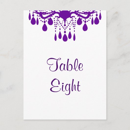 Numéro de table de la grande salle de bal (violet) (Devant)