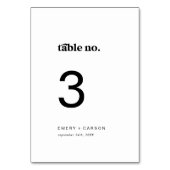 Numéro de table de la typographie noire moderne (Dos)
