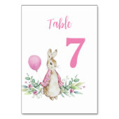 Numéro de table de lapin rose (Dos)
