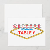 Numéro de table de Las Vegas (Devant / Derrière)