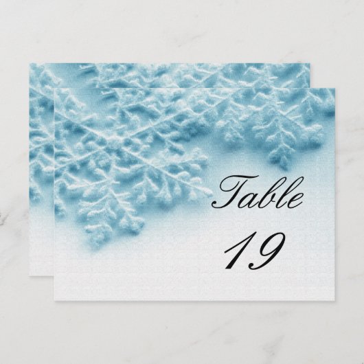 Numéro de table de l'événement de Noël (Devant / Derrière)