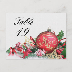 Numéro de table de l'événement Noël