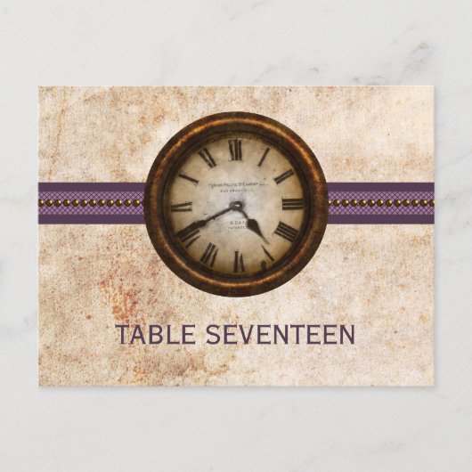 Numéro de table de l'horloge antique Carte postale (Devant)