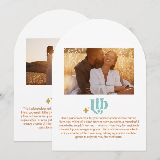 Numéro de table de Lib (Devant / Derrière)