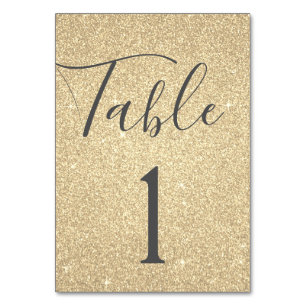 Numéro de table de luxe Gold Sparkle