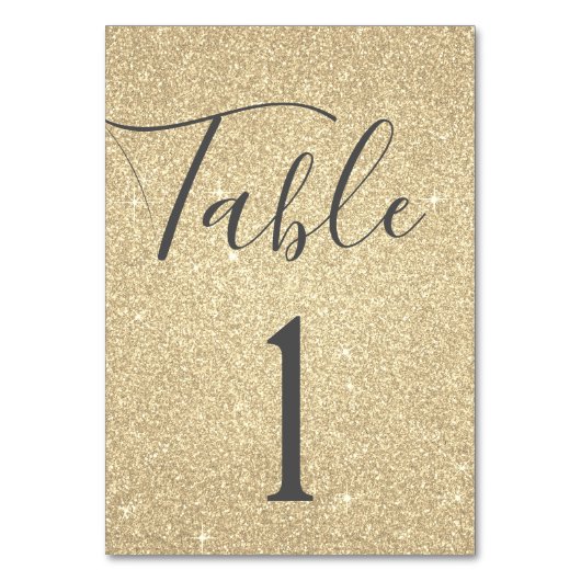 Numéro de table de luxe Gold Sparkle (Dos)