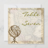 Numéro de table de mappage Vintage (Devant)