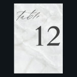 Numéro de table de marbre<br><div class="desc">Habillez vos tables de mariage ou de fête avec votre carte de numéro de table de marbre floral.</div>