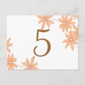 Numéro de table de marguerites orange (Devant)