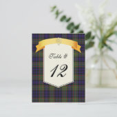 Numéro de table de mariage à carreaux Clan MacLell (Debout devant)