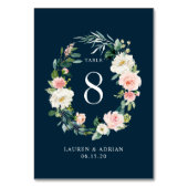 Numéro de table de mariage à couronne florale rose (Par défaut)