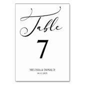 Numéro de table de mariage à écriture simple moder (Par défaut)