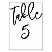 Numéro de table de mariage à la calligraphie moder (Dos)