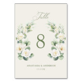Numéro de table de mariage à la verdure botanique (Dos)