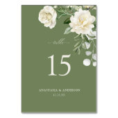 Numéro de table de mariage à la verdure botanique (Par défaut)