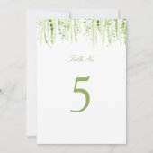 Numéro de table de mariage à la verdure en cascade (Devant)