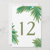 Numéro de table de mariage à l'aquarelle de bois d (Devant)