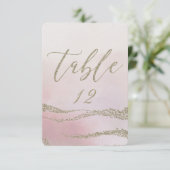 Numéro de table de mariage à l'aquarelle élégante  (Debout devant)
