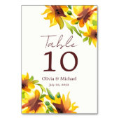 Numéro de table de mariage à l'aquarelle élégante (Dos)