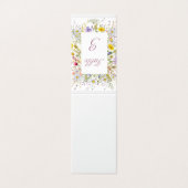 Numéro de table de mariage à l'aquarelle florale – (Outside Unfolded)