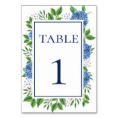 Numéro de table de mariage à l'aquarelle Hortensia (Par défaut)