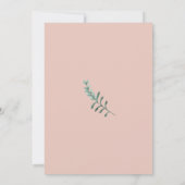 Numéro de table de mariage à l'eucalyptus rose flo (Dos)