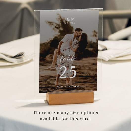 Numéro de table de mariage à monogramme photo de s