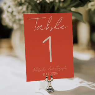 Numéro de table de mariage amusant et fantaisiste 