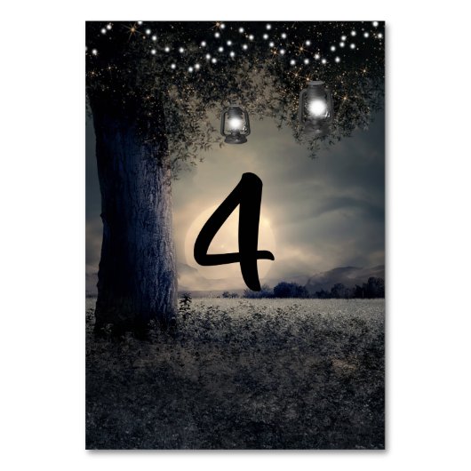 Numéro de table de mariage Arbre romantique au cla (Dos)