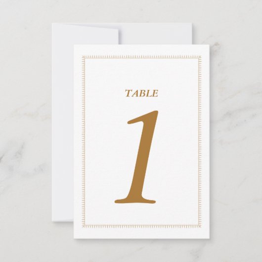 Numéro de table de mariage Art Déco 1920 (Devant)